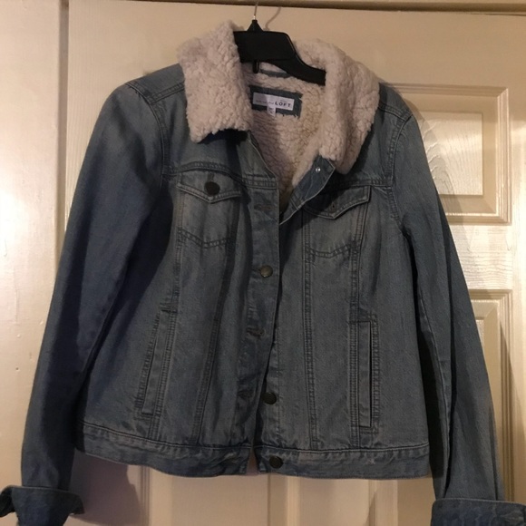wooly denim jacket